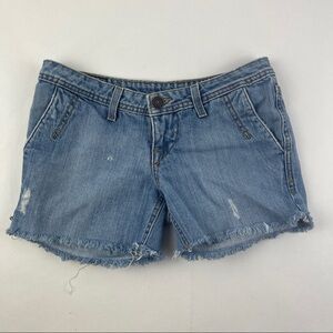 Horn Jeans Shorts Womens Size 26 Blue Denim Distressed Cut Off Californication